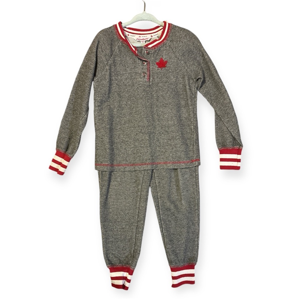 Canadiana 2Pc Waffle Knit Pyjamas